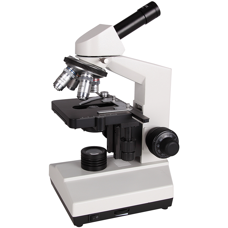 Inclined Monocular Microscope with 360 Rotation and Dual Layer Stage
